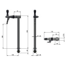 Columna Lindr TUBE con 1 grifo sin refrigeración