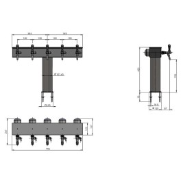 Columna Lindr T Grand con 5 grifos Columna Lindr T Grand con 5 grifos