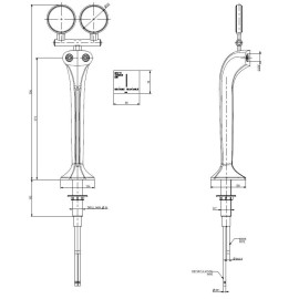 Columna Giotto "Bynight" con luz LED - 2 salidas sin grifo Columna Giotto "Bynight" con luz LED - 2 salidas sin grifo