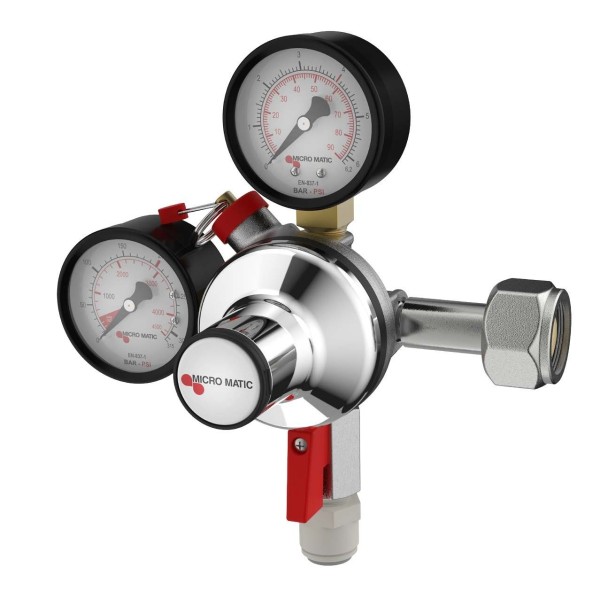 Manorreductor de CO2 primario W21,8 Micro Matic Premium Plus - 1 cuerpo Manorreductor de CO2 primario W21,8 Micro Matic Premium Plus - 1 cuerpo