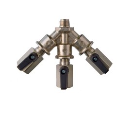 Válvula triple de manorreductor con JG 3/8"