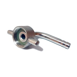 Adaptador curvo de cabezal/grifo 5/8" latón o inox (tuerca mariposa)