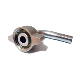Adaptador curvo de cabezal/grifo 1/2" inox (tuerca mariposa)