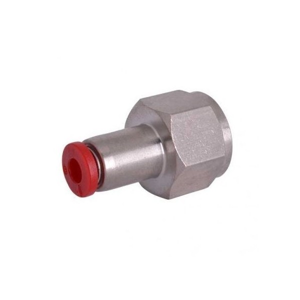 Adaptador hembra rosca G1/4" x tubo 4mm Adaptador hembra rosca G1/4" x tubo 4mm