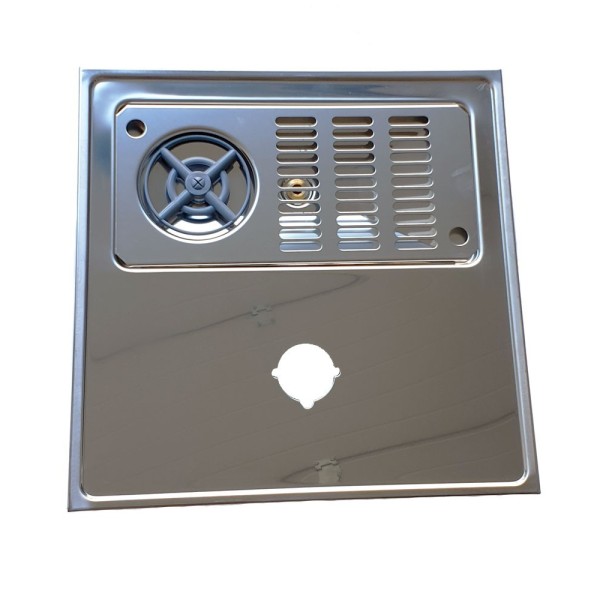 Bandeja con mojacopas 40x40cm Ø5CM para uso con soporte
