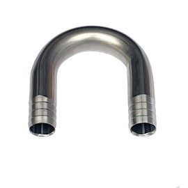 U de acero inoxidable 12mm para tubo de 13 y 16mm