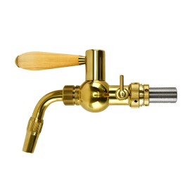 Grifo Baroko inox dorado con compensador 5/8 - 35mm