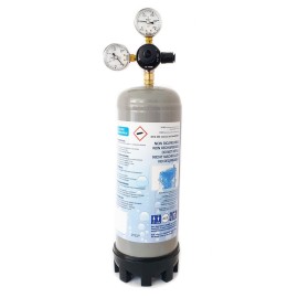 Kit botella CO2 1200g + manorreductor con 2 manómetros (salida 3/8")