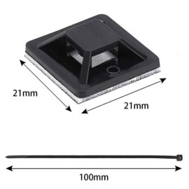 Soporte pared autoadhesivo con brida para sujetar tubos
