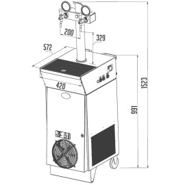 Lindr CWP 300/K profi móvil con compresor de aire integrado Lindr CWP 300/K profi móvil con compresor de aire integrado