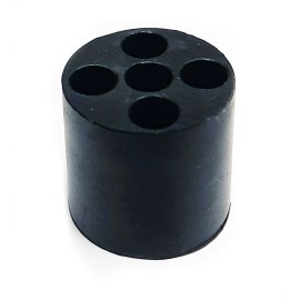 Tapón de goma tope para 5 tubos y pitón de baño
