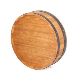 Panel de madera cilíndrico para grifos sobre pared