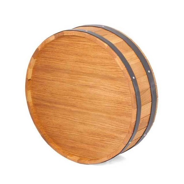 Panel de madera cilíndrico para grifos sobre pared
