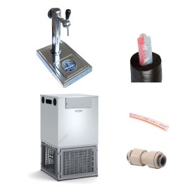 Pack preinstalado enfriador V-100 + columna con un grifo + bandeja con mojacopas