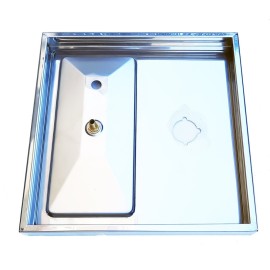 Bandeja con mojacopas 40x40cm Ø5CM para uso con soporte