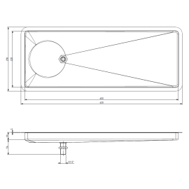 Bandeja metálica encastrada desde 15cm hasta 120cm