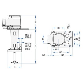 Bomba agitador MID-7 para Lindr AS-80, AS-110, CWP 100, CWP 200