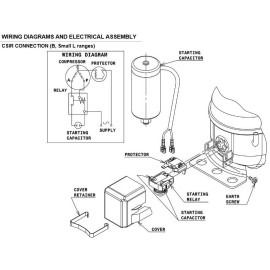 Condensador de arranque 50uf, 330V, S2 para compresor B30N