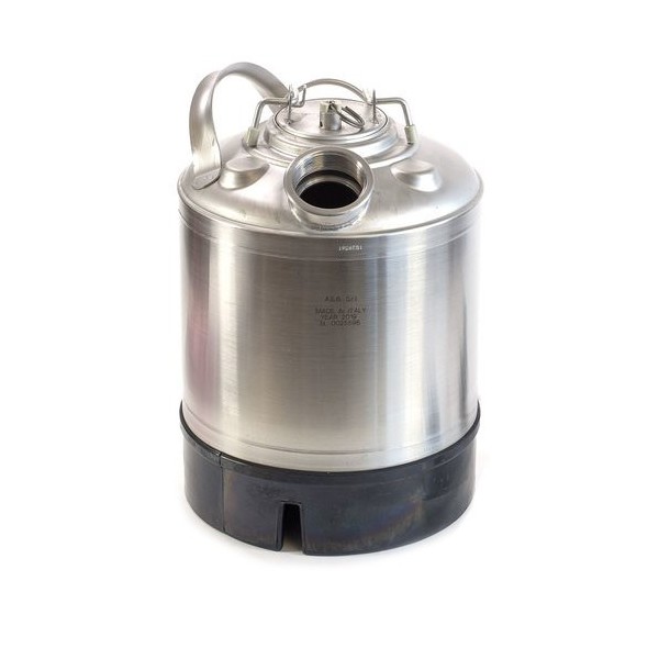 Barril de limpieza inox 9L - 1 boca sin espadín Barril de limpieza inox 9L - 1 boca sin espadín