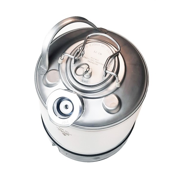 Barril de limpieza inox 9L - 1 conexión tipo Keykeg Barril de limpieza inox 9L - 1 conexión tipo Keykeg