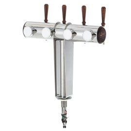 Columna Lindr Naked Cold Bridge con 4 grifos de acero inox. y medallones retroiluminados