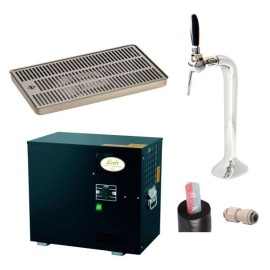 Pack preinstalado enfriador AS - 40 + columna con 1 grifo + bandeja sin soporte, sin desagüe