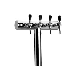 Columna "T" 4 salidas 5/8" sin grifos, preinstalada con tubos