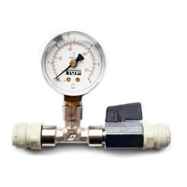 Manómetro baja presión con válvula y conexión 3/8" Manómetro baja presión con válvula y conexión 3/8"