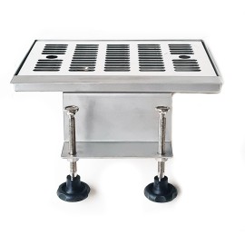 Bandeja con soporte 30 x 20cm con desagüe para uso con dispensadores portátiles