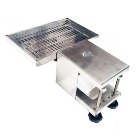Bandeja con soporte 30 x 20 x 2cm ø35mm con desagüe
