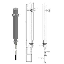 Columna 2 salidas 5/8" sin grifos