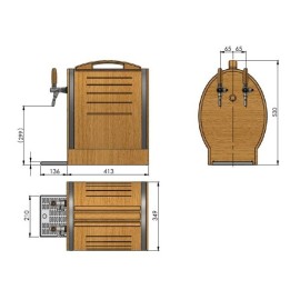 Lindr SOUDEK 50 con grifos inox Lindr SOUDEK 50 con grifos inox