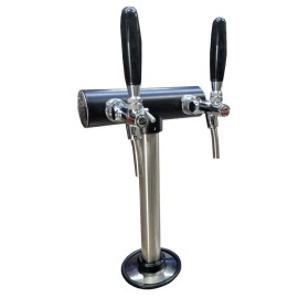 Columna de acero inoxidable para nevera con 2 salidas - sin grifos