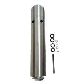 Columna de acero inoxidable acabado cepillado 2 salidas - sin grifos