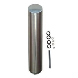 Columna de acero inoxidable acabado cepillado 2 salidas - sin grifos