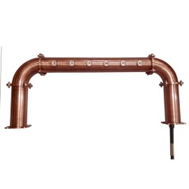 Columna puente tipo marinero 6 salidas con tubos preinstalados - acabado cobre