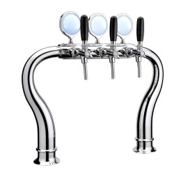 Columna Cuello de Cisne con luz LED - 3 salidas sin grifo