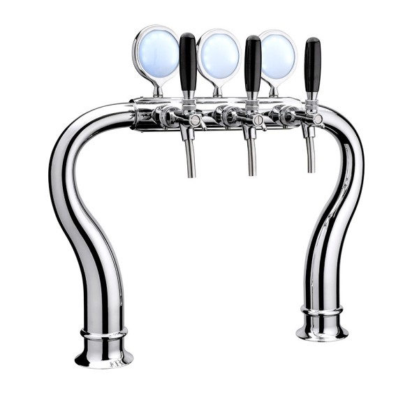Columna Cuello de Cisne con luz LED - 3 salidas sin grifo Columna Cuello de Cisne con luz LED - 3 salidas sin grifo