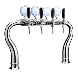 Columna Cuello de Cisne con luz LED - 4 salidas sin grifo