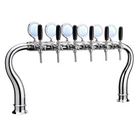 Columna Cuello de Cisne con luz LED - 6 salidas sin grifo