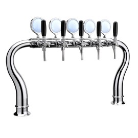 Columna Cuello de Cisne con luz LED - 5 salidas sin grifo