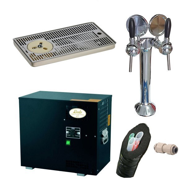 Pack preinstalado enfriador AS - 80 NEW + columna con 2 grifos + bandeja con mojacopas