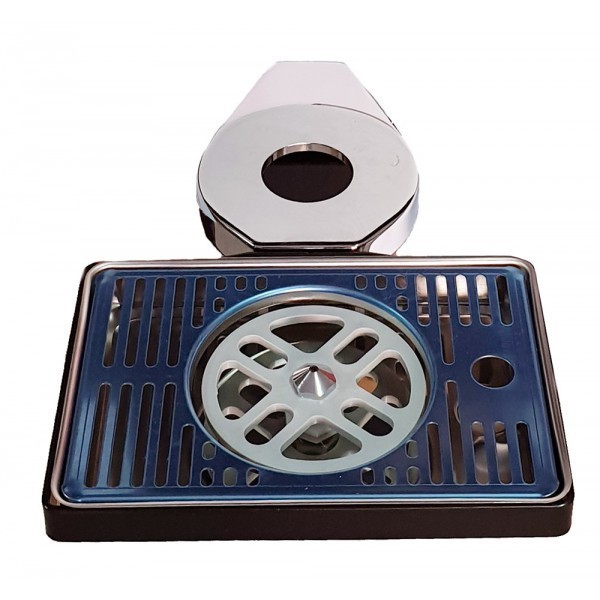 Bandeja con mojacopas con soporte 22x15x3cm ø5cm