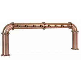 Columna puente tipo marinero 8 salidas con tubos preinstalados - acabado cobre