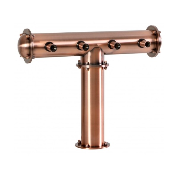 Columna T4, 4 salidas con tubos preinstalados - acabado cobre Columna T4, 4 salidas con tubos preinstalados - acabado cobre