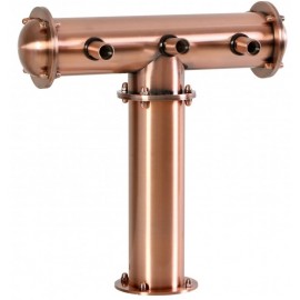 Columna T3, 3 salidas con tubos preinstalados - acabado cobre
