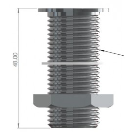 Desagüe metálico de bandeja de 1/2" (22mm)