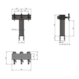 Columna Lindr T Grand con 3 grifos Cosmo Columna Lindr T Grand con 3 grifos Cosmo