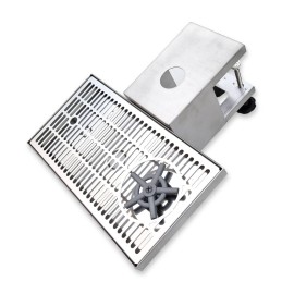 Bandeja con soporte 40 x 21 x 2cm ø50mm con desagüe y mojacopas