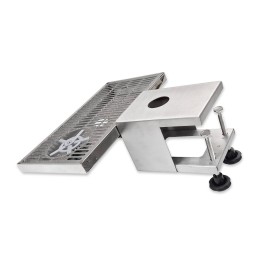 Bandeja con soporte 40 x 21 x 2cm ø50mm con desagüe y mojacopas